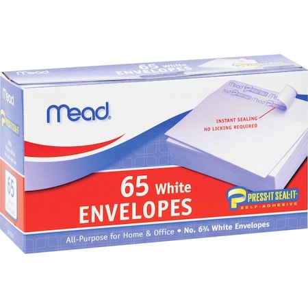 Mead Envelopes, Plain, Prs&Sl, #6.7 Pk MEA75028